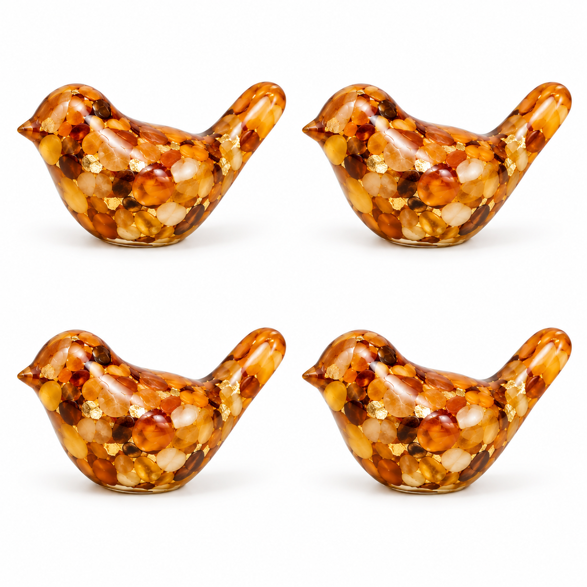 Four Tiny Rack Birds