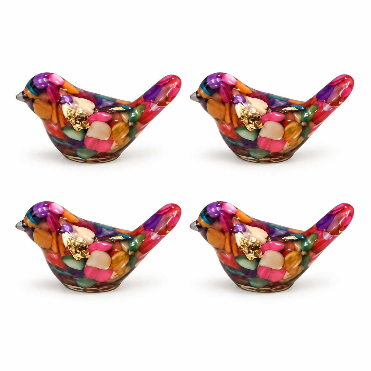 Four Tiny Rack Birds