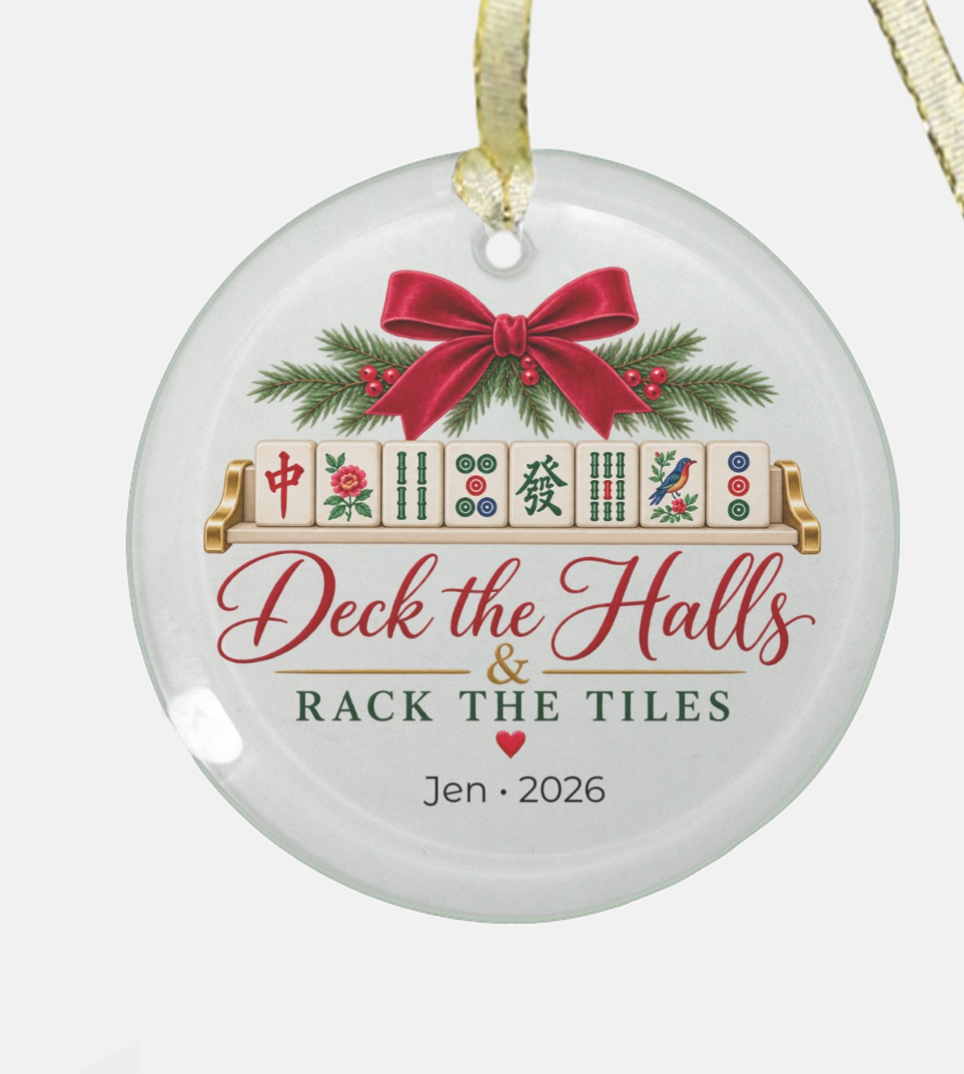 Personalized Mahjong Ornaments