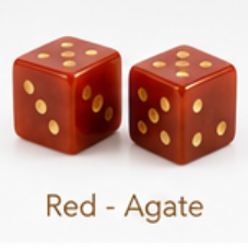 Natural Stone Dice - 2 Individual Dice