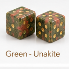 Natural Stone Dice - 2 Individual Dice
