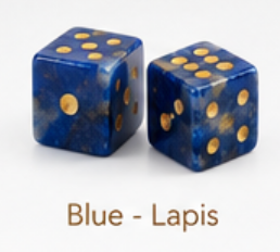 Natural Stone Dice - 2 Individual Dice