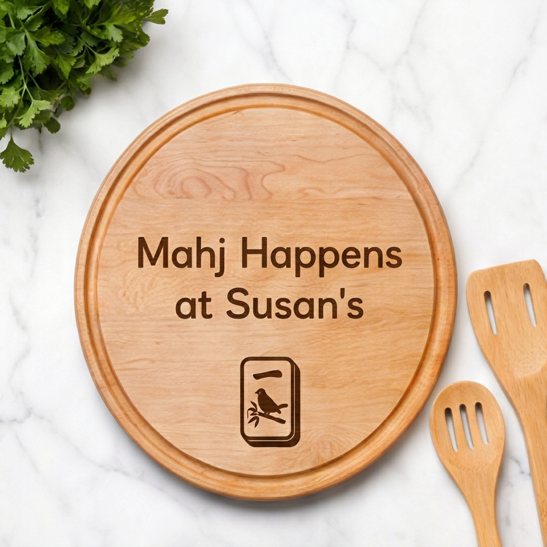 Personalized Mahjong Charcuterie Board
