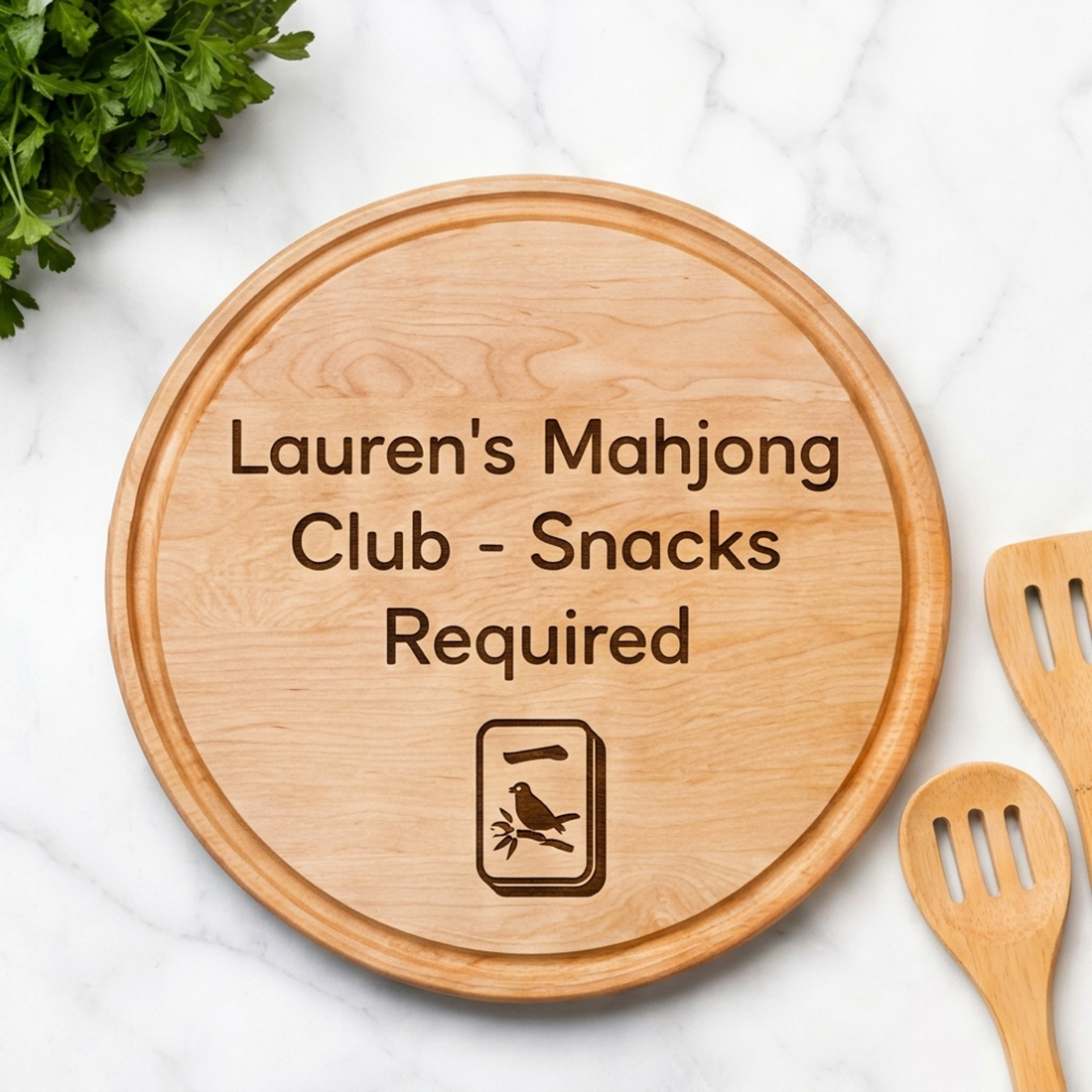 Personalized Mahjong Charcuterie Board